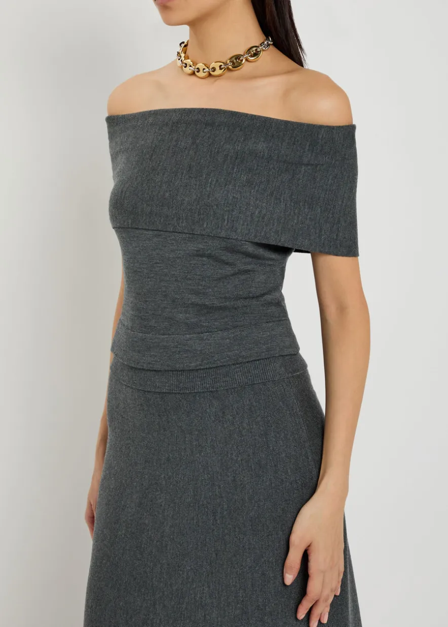 Callahan off-the-shoulder wool top