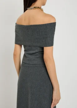 Callahan off-the-shoulder wool top