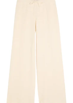 Calla wide-leg cotton-knit trousers