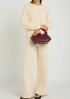 Calla wide-leg cotton-knit trousers
