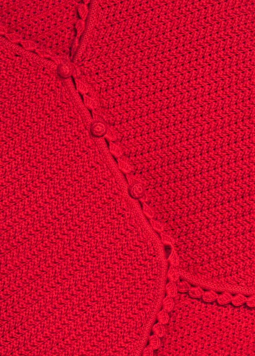Calypso knit cotton crop top
