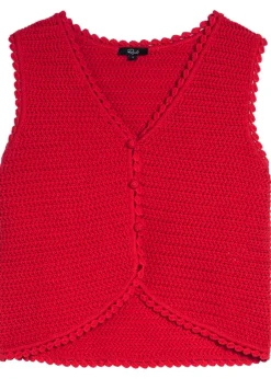 Calypso knit cotton crop top