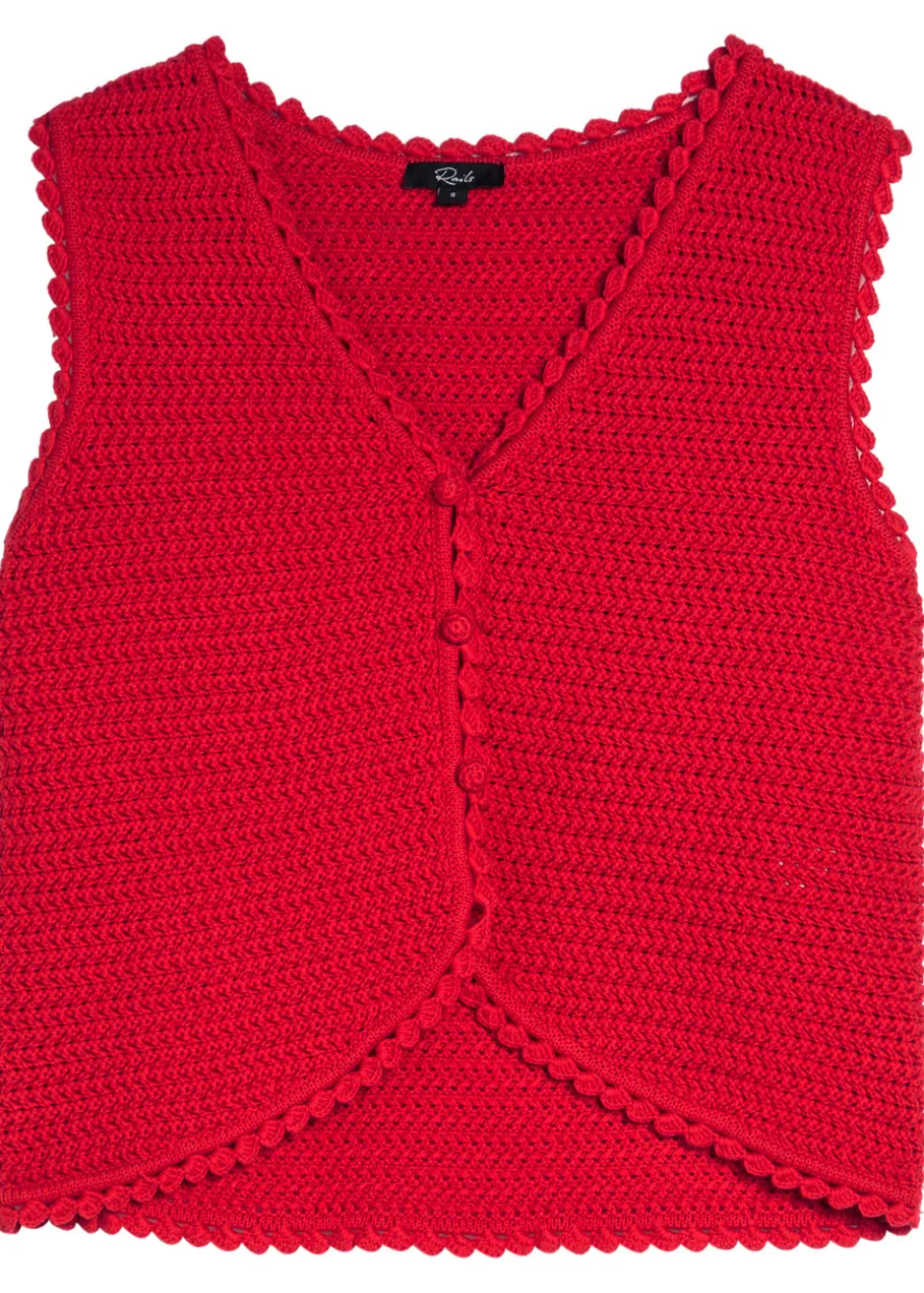 Calypso knit cotton crop top
