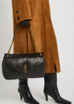 Calypso large padded leather shoulder bag
