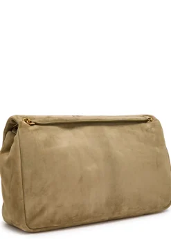 Calypso large padded suede shoulder bag
