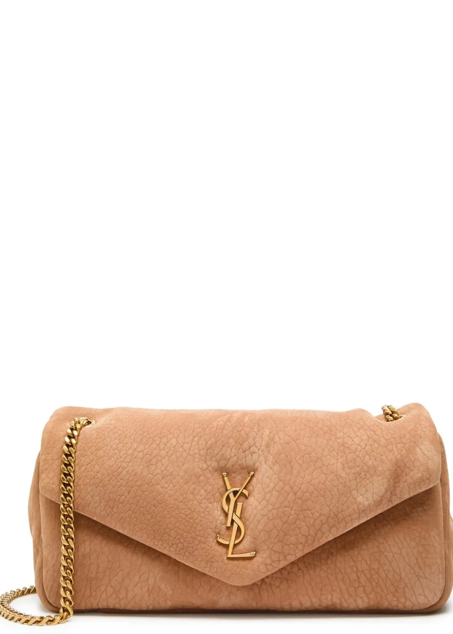 Calypso small padded suede shoulder bag