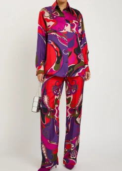 Camicia printed silk shirt