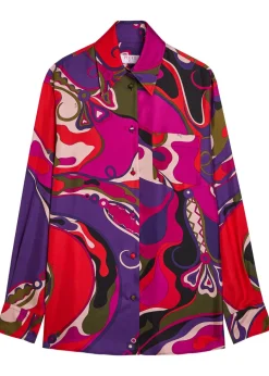 Camicia printed silk shirt