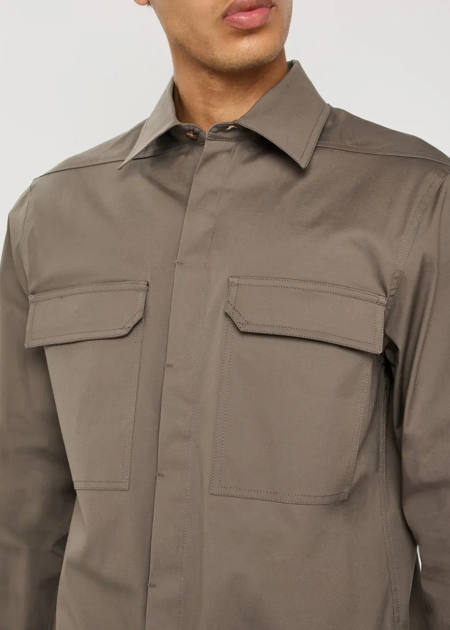 Camicia stretch-cotton work shirt