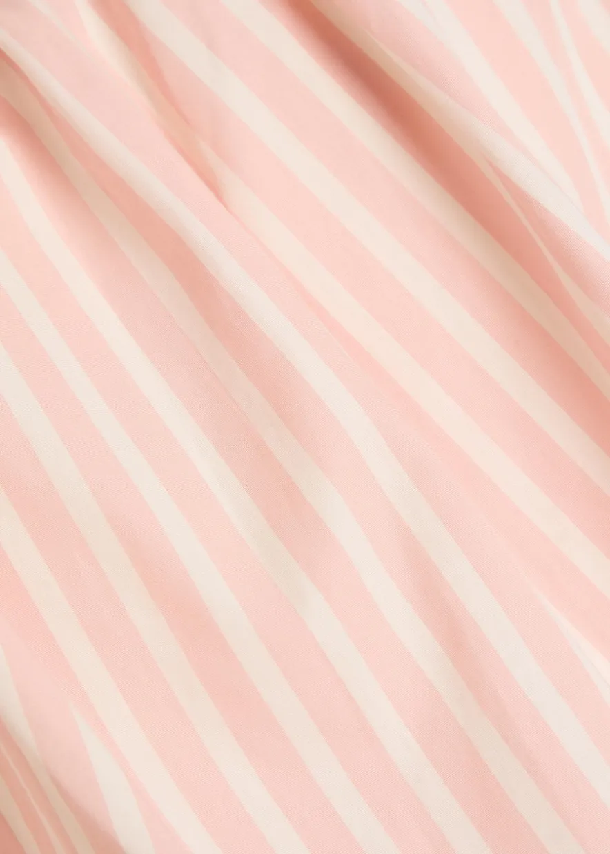 Camila striped cropped cotton-poplin top