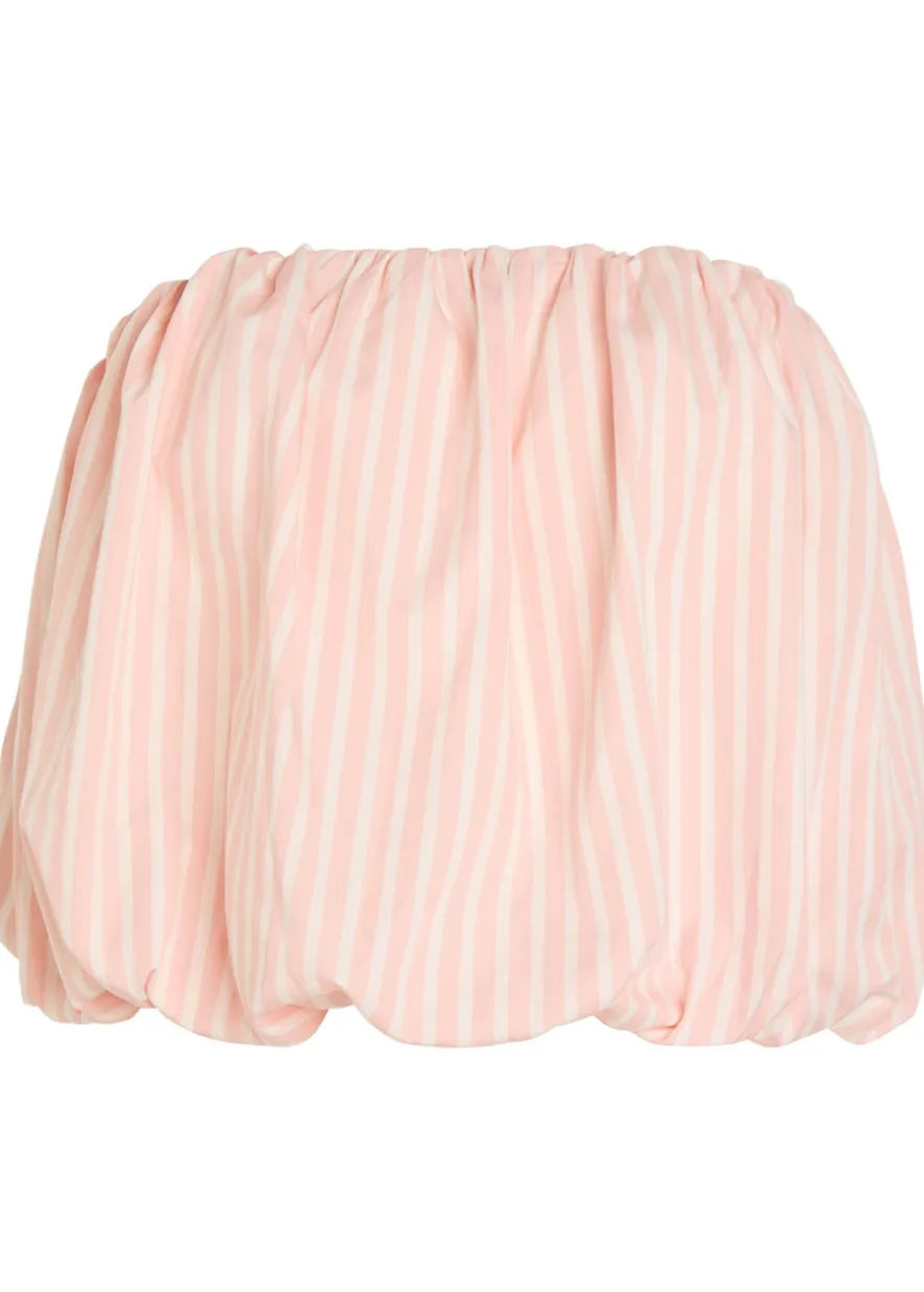 Camila striped cropped cotton-poplin top