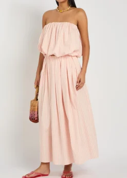 Camila striped cropped cotton-poplin top