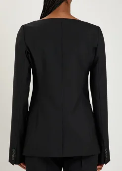 Camille scoop-neck wool blazer