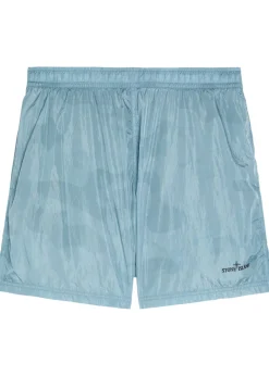 Camo-print nylon swim shorts