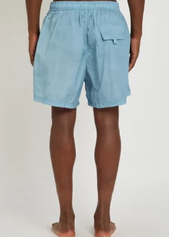 Camo-print nylon swim shorts