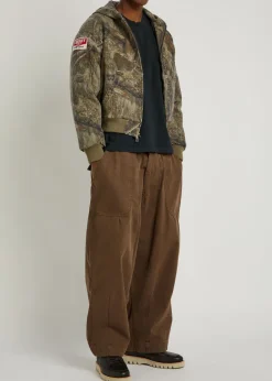 Camouflage hooded canvas jacket