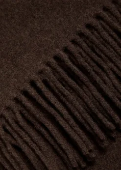 Canada skinny fringed wool scarf
