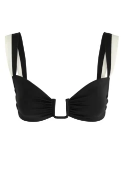 Cannes gathered bikini top