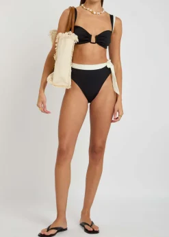 Cannes gathered bikini top