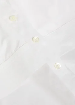 Cape-effect cotton blouse