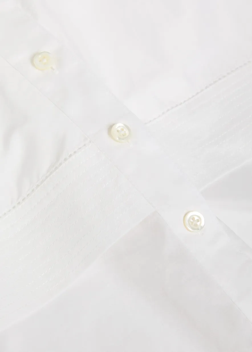 Cape-effect cotton blouse