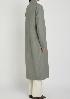 Capital checked woven trench coat