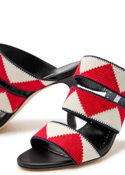 Capro 90 striped leather sandals