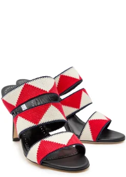 Capro 90 striped leather sandals