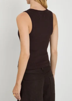 Caralyn ribbed-knit tank