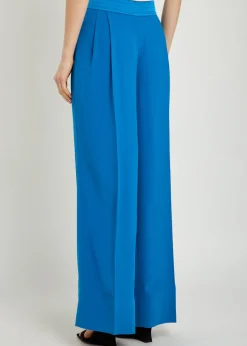 Cara wide-leg crepe trousers