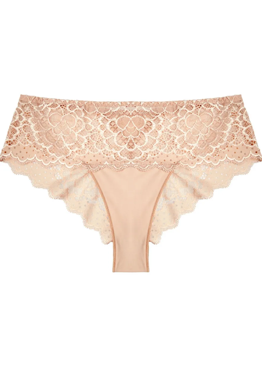 Caresse blush lace briefs