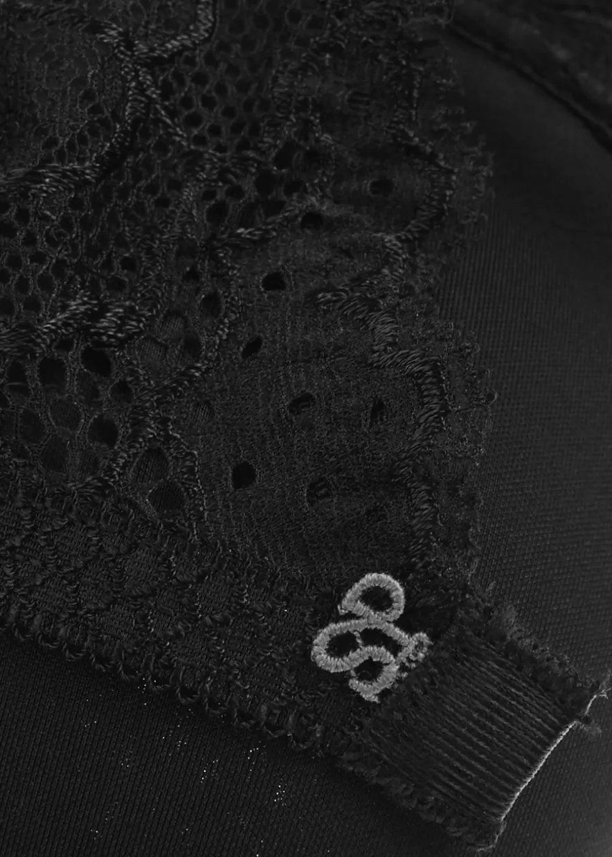 Caresse 3D black underwired bra