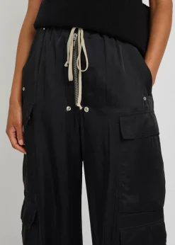 Cargobelas wide-leg satin trousers
