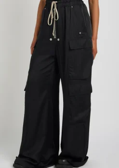 Cargobelas wide-leg satin trousers