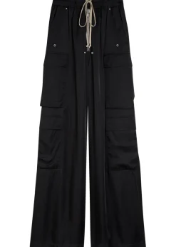 Cargobelas wide-leg satin trousers
