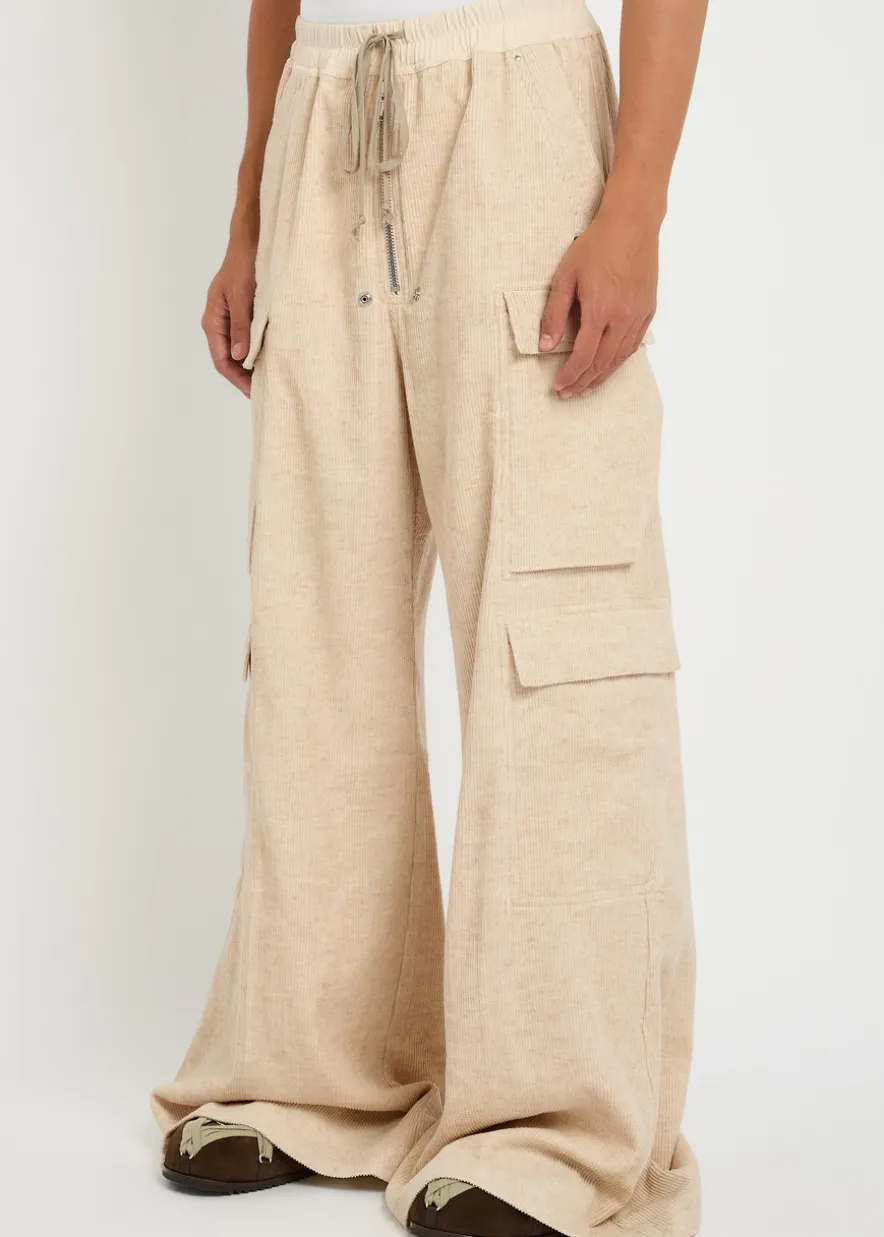 Cargobela wide-leg corduroy cargo trousers