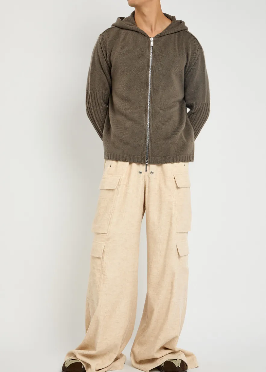 Cargobela wide-leg corduroy cargo trousers