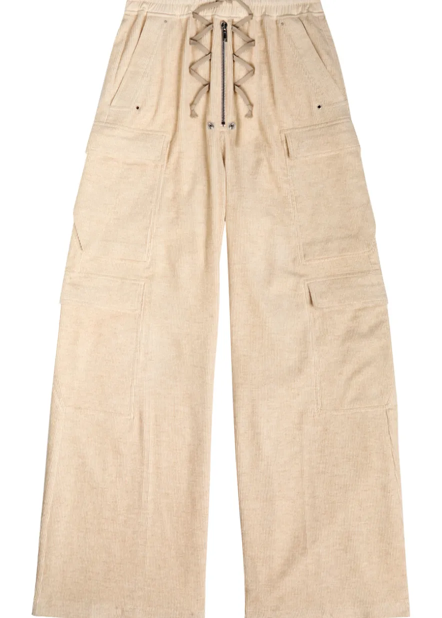 Cargobela wide-leg corduroy cargo trousers