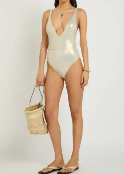 Caribbean V-neck swimsuit