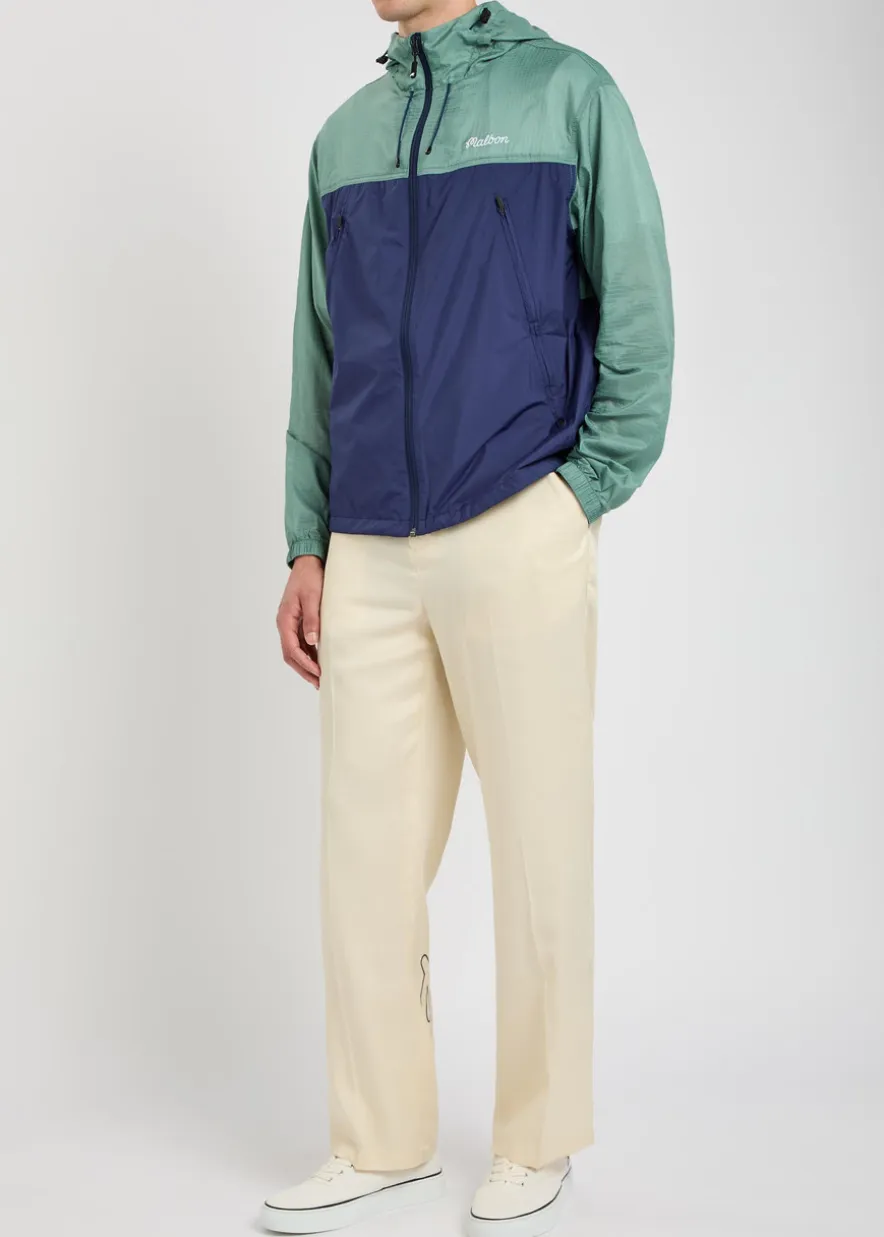 Caribe logo hooded shell jacket