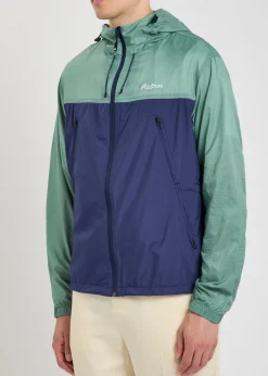 Caribe logo hooded shell jacket