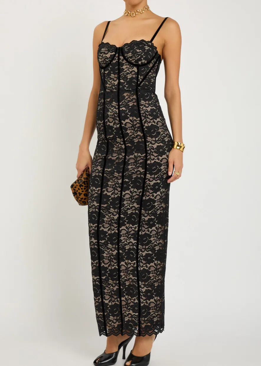 Carissa floral-lace maxi dress