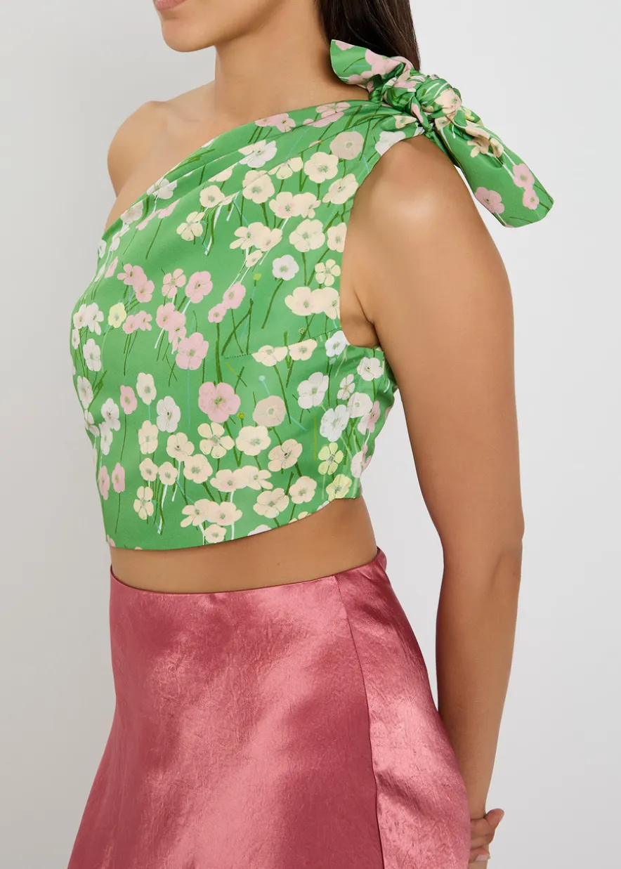 Carlotta floral-print shell top