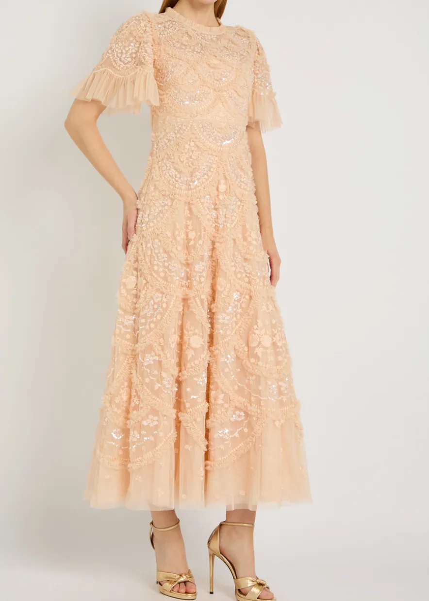 Carmen ruffled tulle gown