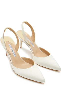 Carolyne 70 satin slingback pumps