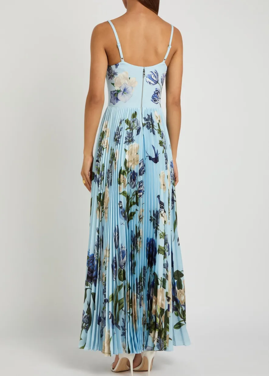 Carolyn floral-print crepe and satin maxi dress