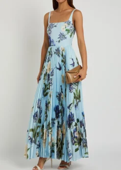 Carolyn floral-print crepe and satin maxi dress