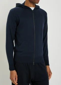 Carty hooded zip-through wool jumper