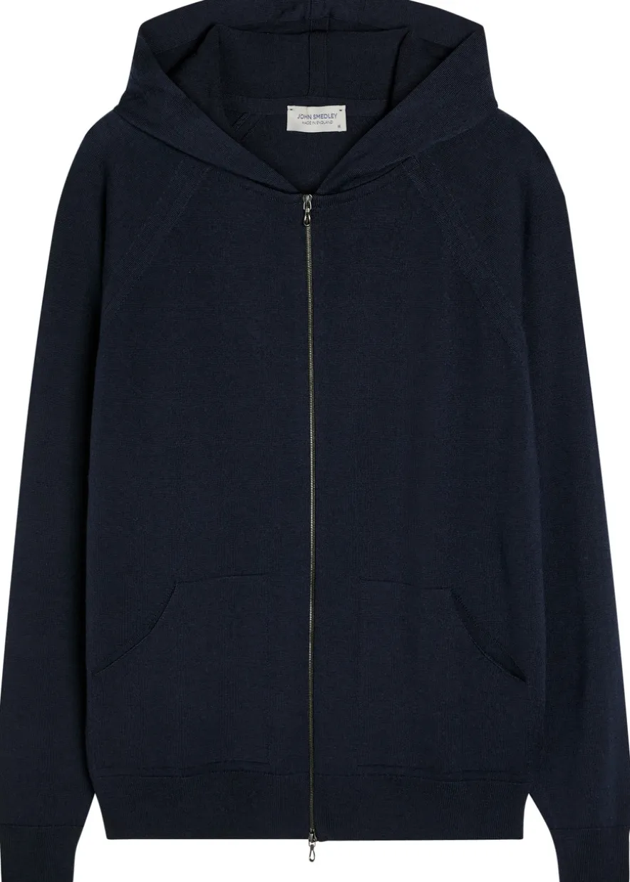 Carty hooded zip-through wool jumper