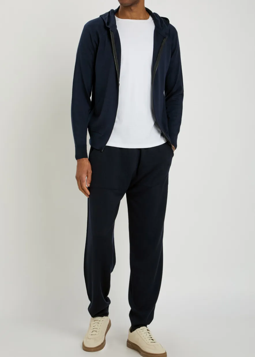 Carty hooded zip-through wool jumper